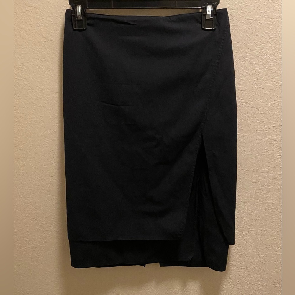 Vintage Gianni Versace Wool Blend Black Pencil Skirt
